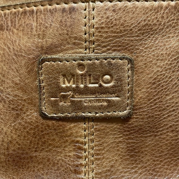 MILO |Vichy 172 |Brown | Boho|Leather |Handbag/Crossbody |Braided Handles| Purse - Picture 7 of 17